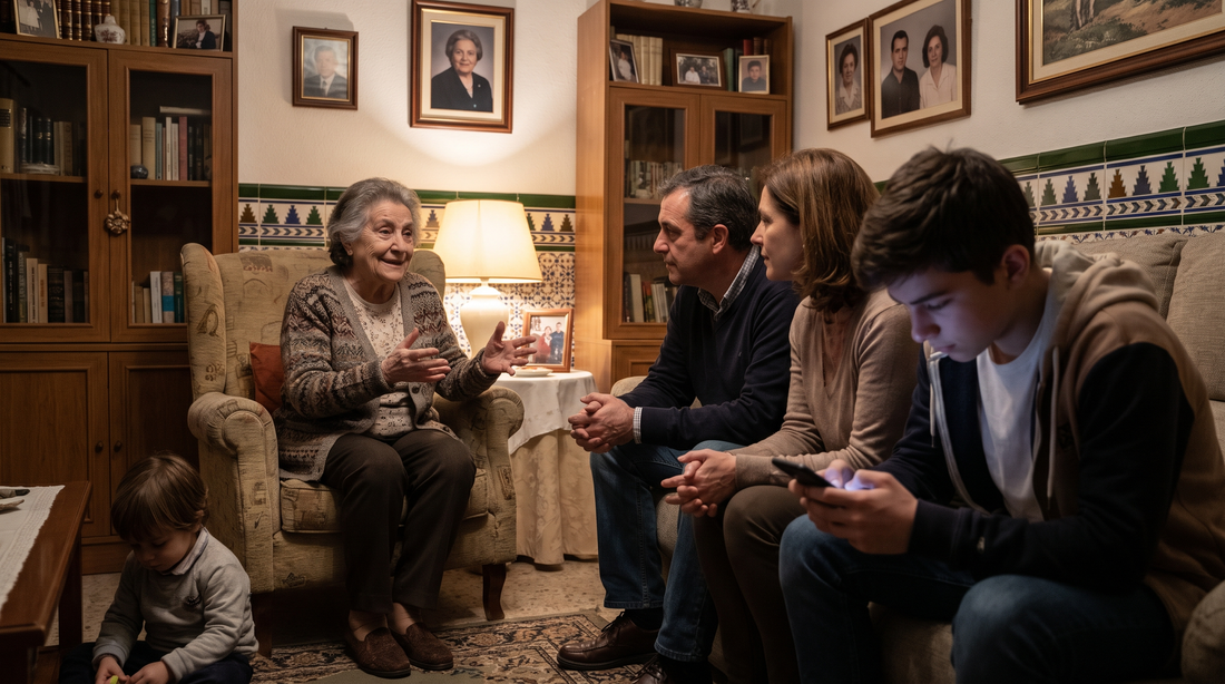 Abuela hablando